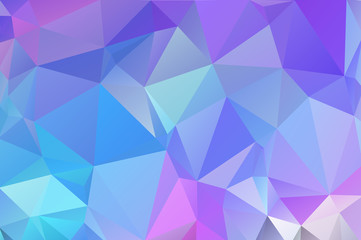 Obraz premium Cool purple, blue abstract background of triangles