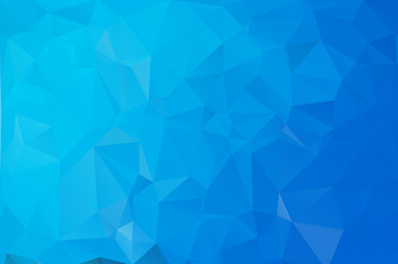 Fototapeta premium Cold blue abstract background of triangles