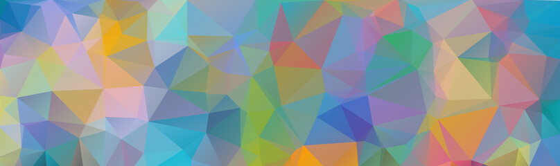 Obraz premium Web, Heder. Colorful abstract background from triangles, blue and yellow gradient color.