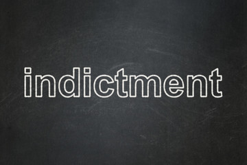 Obraz premium Law concept: text Indictment on Black chalkboard background