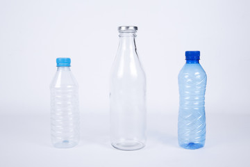 glass and plastic bottles