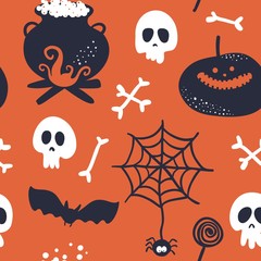 Materiał do szycia halloween seamless pattern
