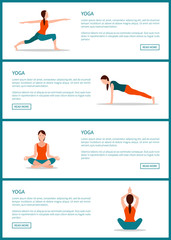 Yoga Pages Collection Web Vector Illustration