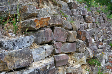 drystone wall in a garden