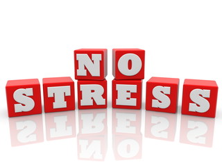 No stress concept on red cubes