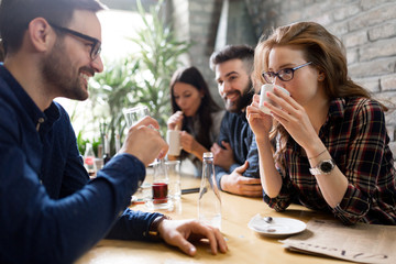 Picture of young business colleagues on break