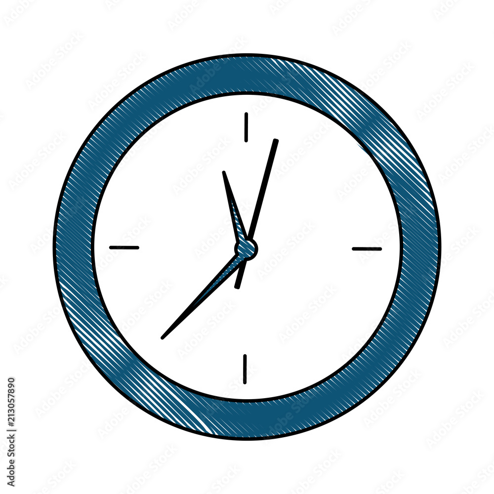Poster round clock time object design