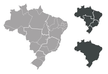 Fototapeta na wymiar Map of Brazil