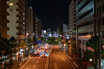 Fototapeta na wymiar night street in japan