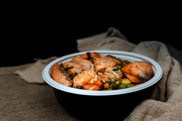 japanese food tuna Chirashi Rice Bowl