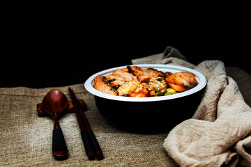 japanese food tuna Chirashi Rice Bowl