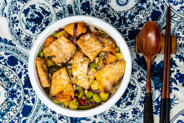 japanese food tuna Chirashi Rice Bowl