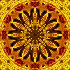 Colorful digital art, Oriental pattern, geometric texture, Mystical motif,  Abstract background, Fantastic design. 