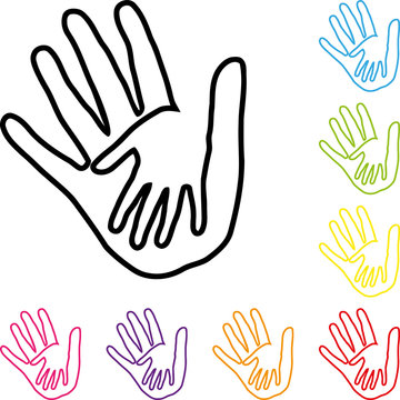 Hände, Physiotherapie, Menschen, Logo, Icon