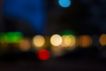 Abstract colored bokeh background, new year and celebration nights