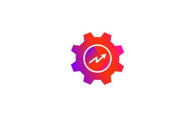 setting graphic chart progress button vector icon