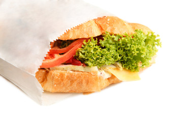 Croissant with vegetables