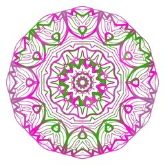 Mandala on a white background. Beautiful oriental, asian motives. Flower vector.