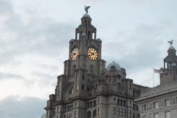Fototapeta na wymiar Artwork and architecture of Liverpool
