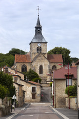 Typical village street in France