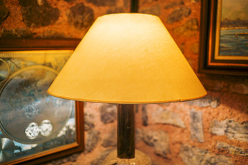 yellow table lamp