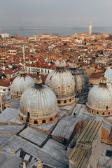 Skyline of Venice from Campanile in San Marco square. Italy.