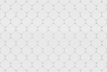 3d rendering. seamless rounded square grid shape pattern wall background.