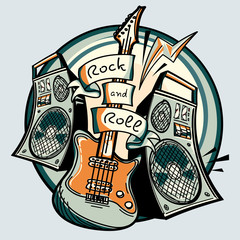 Music design - rock and roll guitar and amplifiers