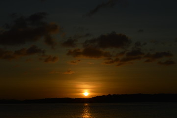 Sunset Brazil Boat Landscape