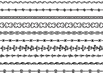 Obraz premium Illustrated seamless borders