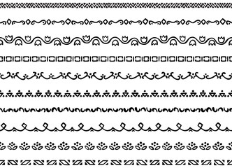 Illustrated seamless borders