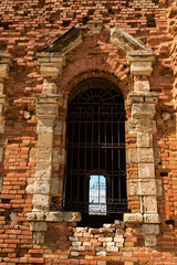 Fototapeta na wymiar Detail of beautiful ruined Orhtodox cathedral