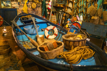 Fototapeta na wymiar wooden boats on the store