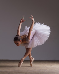 Young beautiful ballerina is posing in studio © Alexander Y