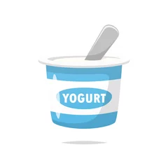 Fotobehang Yogurt vector isolated © FARBAI