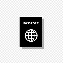 passport document icon isolated on transparent background.