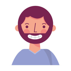 portrait smiling man character avatar