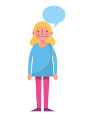woman people character speech bubble