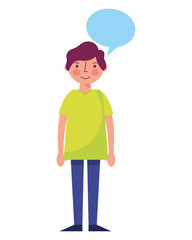 man character people speech bubble