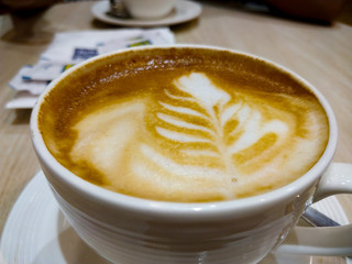 Close-Up View Of A Cup Of Caffee In A Break