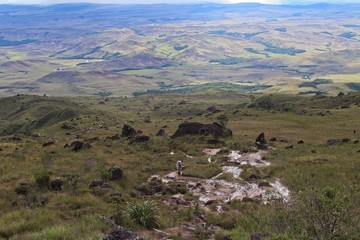 Fototapeta na wymiar View of the sabana from the top of Mount Roraima