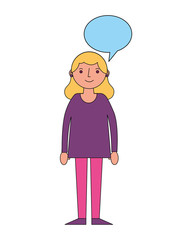 woman people character speech bubble