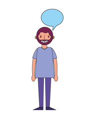 man character people speech bubble