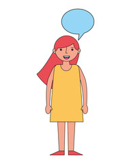 woman people character speech bubble