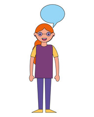 woman people character speech bubble