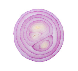 Red onion isolated on white background