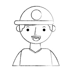 young man with cap avatar character