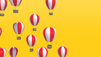 Globos aerostático flotando 