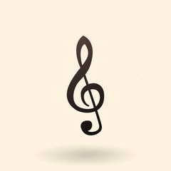Vector Black Silhouette Icon - Music Note