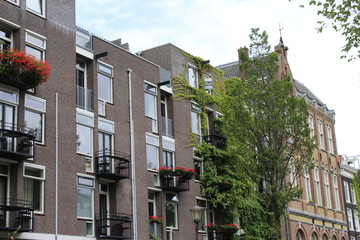 Naklejka premium Hausfassaden in Amsterdam
